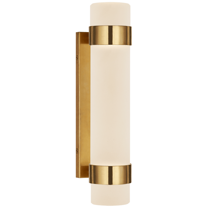 Barton Small Bath Sconce, a premium Bath light by Visual Comfort & Co. Close - up image of its design.