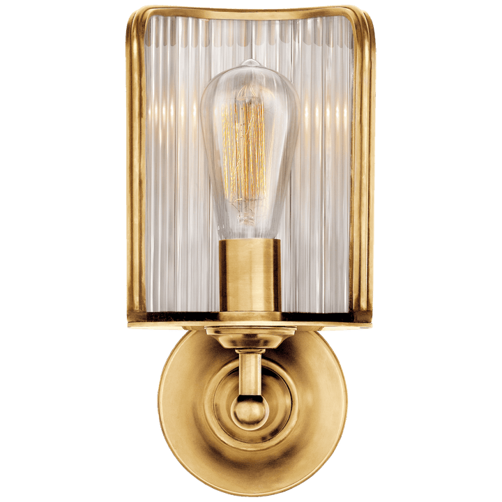 Rivington Shield Sconce, a premium Decorative light by Visual Comfort & Co. Close - up image of its design.