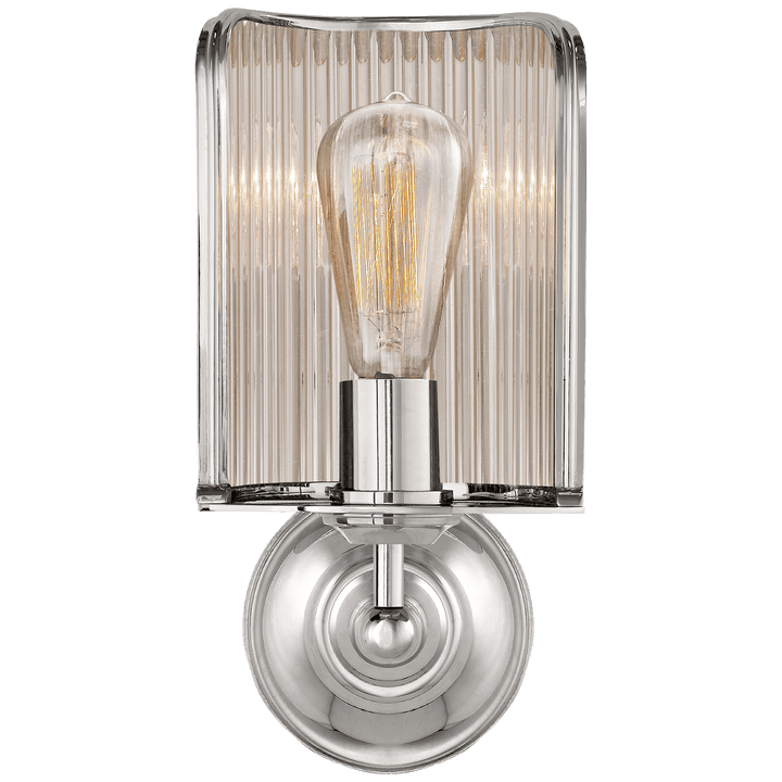 Rivington Shield Sconce, a premium Decorative light by Visual Comfort & Co. Close - up image of its design.