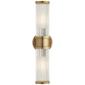 Allen Double Light Sconce, a premium Bath light by Visual Comfort & Co. Close - up image of its design.