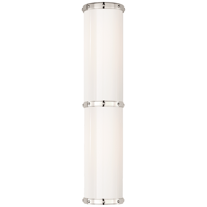 Bleeker Double Bath Sconce, a premium Bath light by Visual Comfort & Co. Close - up image of its design.