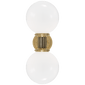 McCarren Double Sconce, a premium Bath light by Visual Comfort & Co. Close - up image of its design.