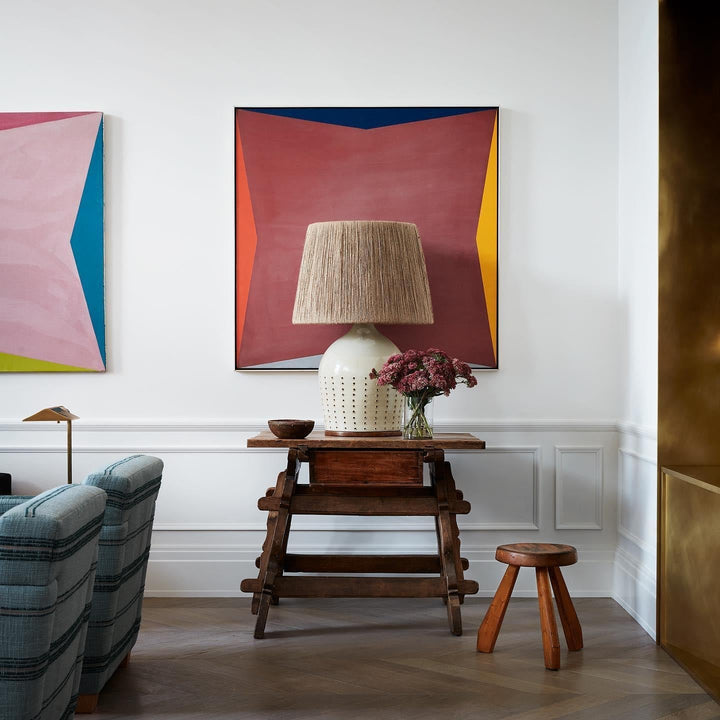 Halifax Large Table Lamp, a premium Decorative light by Visual Comfort & Co. Close - up image of its design.