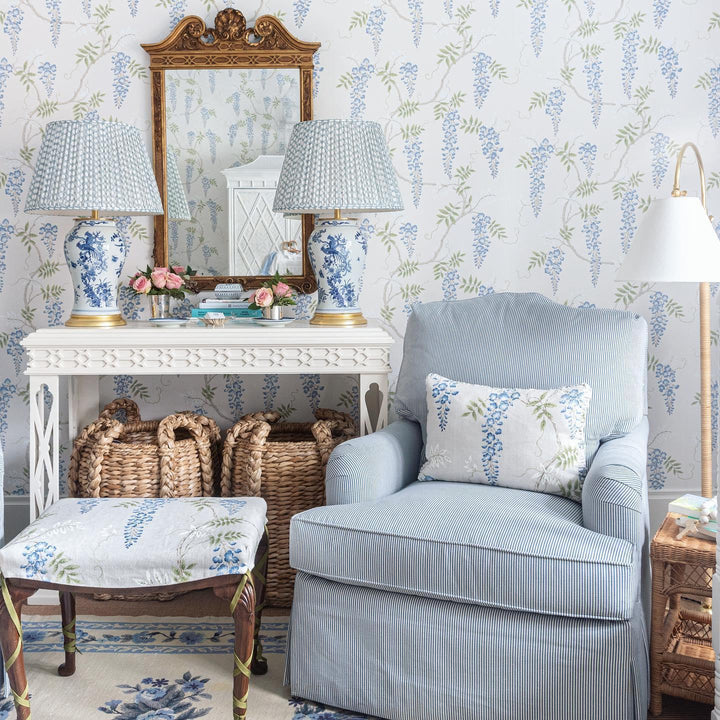 Blythe Medium Table Lamp, a premium Decorative light by Visual Comfort & Co. Close - up image of its design.