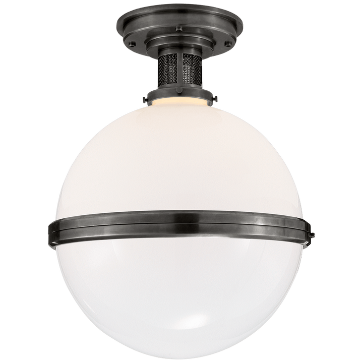 McCarren Large Flush Mount, a premium Flush Mount light by Visual Comfort & Co. Close - up image of its design.