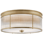 Allen Large Round Flush Mount, a premium Flush Mount light by Visual Comfort & Co. Close - up image of its design.