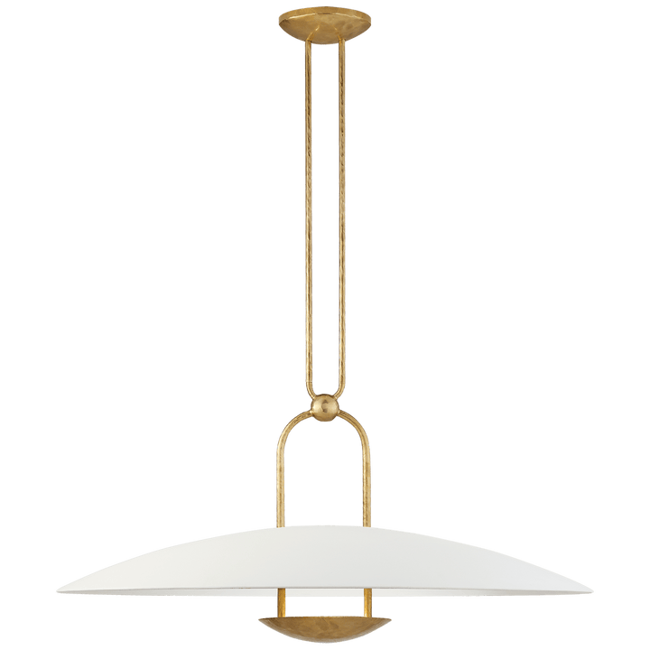 Cara Large Sculpted Pendant, a premium Pendant light by Visual Comfort & Co. Close - up image of its design.