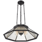 Rivington Medium Eight - Paneled Chandelier, a premium Chandelier light by Visual Comfort & Co. Close - up image of its design.