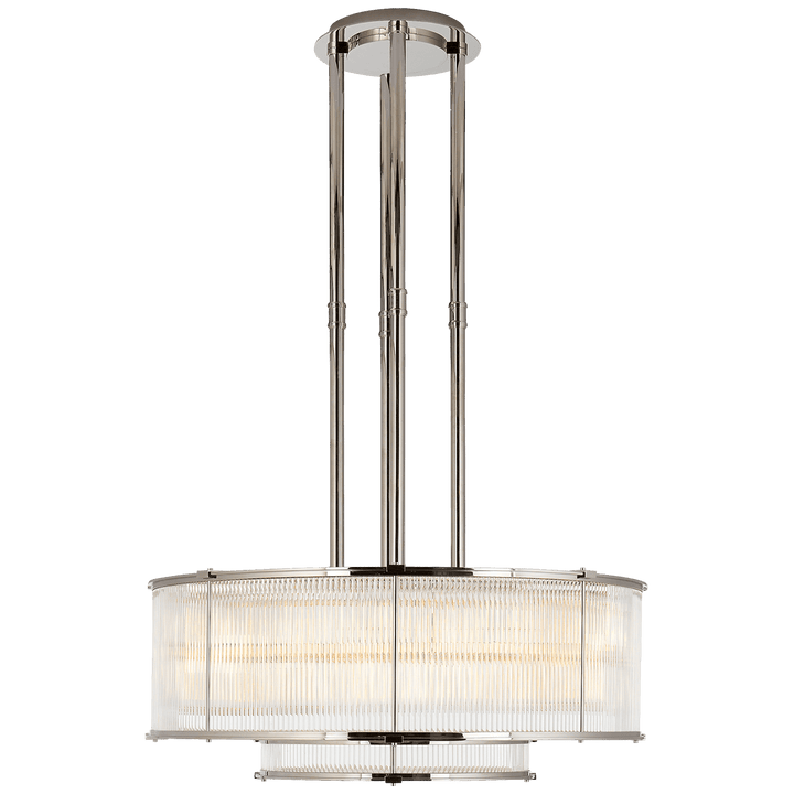 Allen Large Tiered Chandelier, a premium Chandelier light by Visual Comfort & Co. Close - up image of its design.