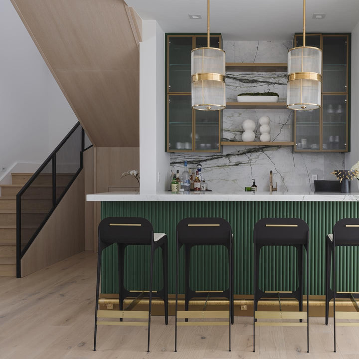 Allen Medium Pendant, a premium Pendant light by Visual Comfort & Co. Close - up image of its design.