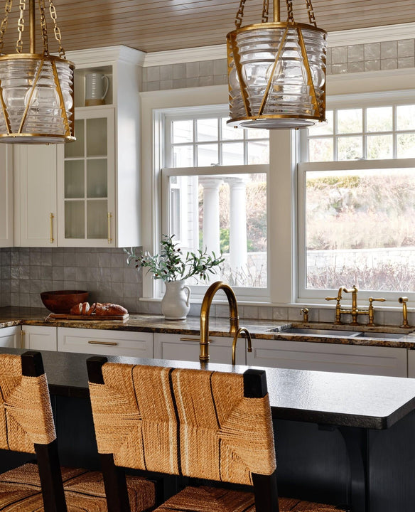 Chatham Small Lantern, a premium Lantern light by Visual Comfort & Co. Close - up image of its design.