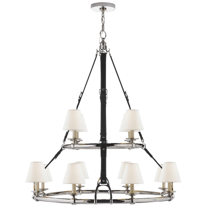 Westbury Double Tier Chandelier, a premium Chandelier light by Visual Comfort & Co. Close - up image of its design.