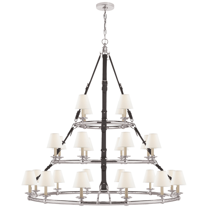 Westbury Triple Tier Chandelier, a premium Chandelier light by Visual Comfort & Co. Close - up image of its design.