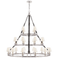 Westbury Triple Tier Chandelier, a premium Chandelier light by Visual Comfort & Co. Close - up image of its design.
