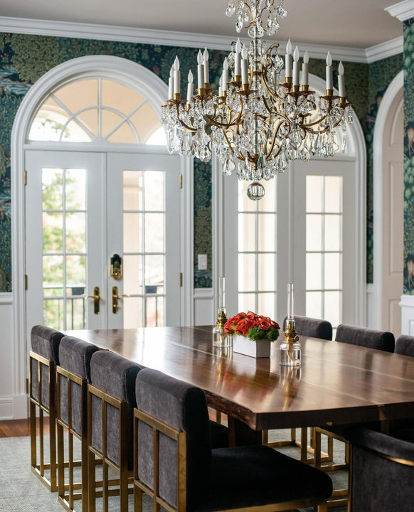 Antoinette Medium Chandelier, a premium Chandelier light by Visual Comfort & Co. Close - up image of its design.