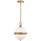 Hendricks Small Globe Pendant, a premium Pendant light by Visual Comfort & Co. Close - up image of its design.
