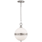Hendricks Small Globe Pendant, a premium Pendant light by Visual Comfort & Co. Close - up image of its design.