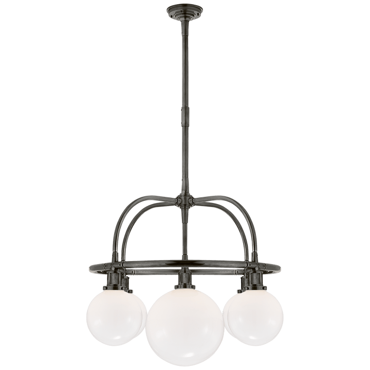 McCarren Single Tier Chandelier, a premium Chandelier light by Visual Comfort & Co. Close - up image of its design.