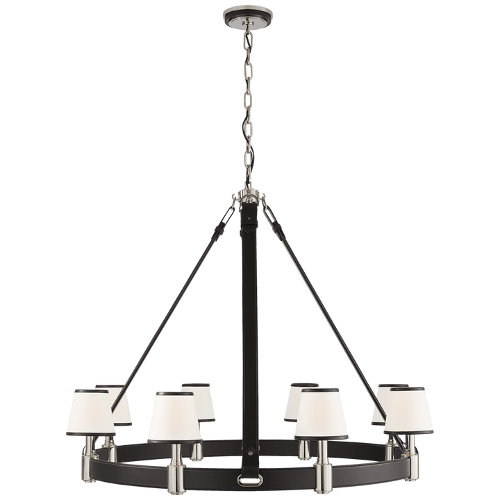 Riley Large Ring Chandelier, a premium Chandelier light by Visual Comfort & Co. Close - up image of its design.