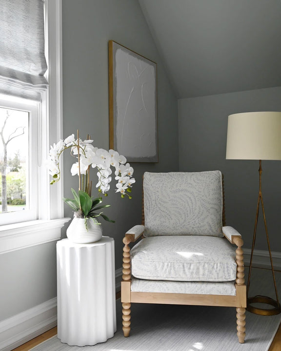 Dauphine Floor Lamp, a premium Decorative light by Visual Comfort & Co. Close - up image of its design.