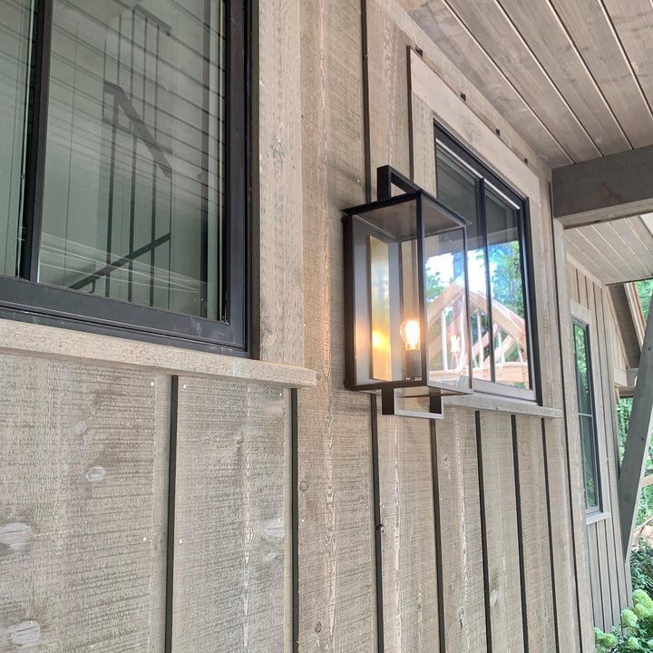 Halle Medium Wall Lantern, a premium Wall light by Visual Comfort & Co. Close - up image of its design.