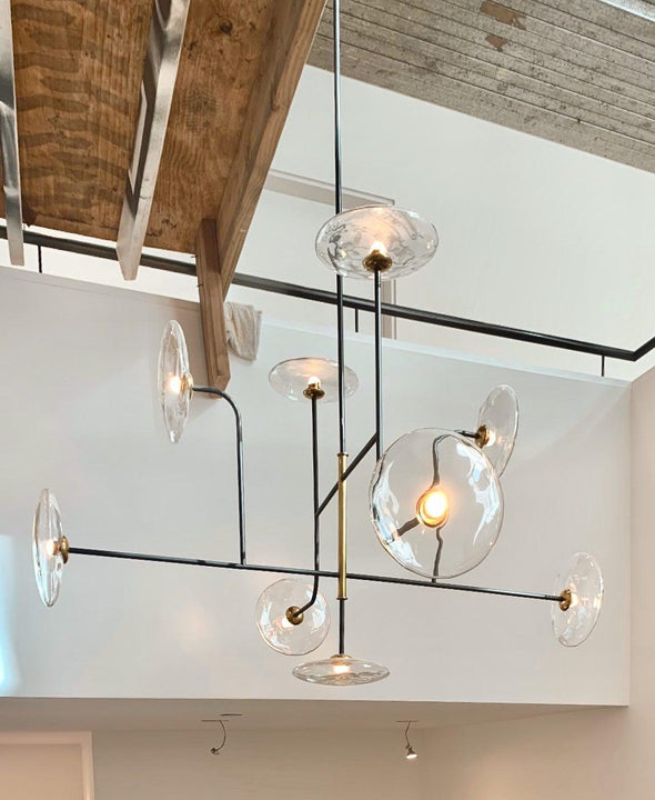 Calvino X - Large Arched Chandelier, a premium Chandelier light by Visual Comfort & Co. Close - up image of its design.