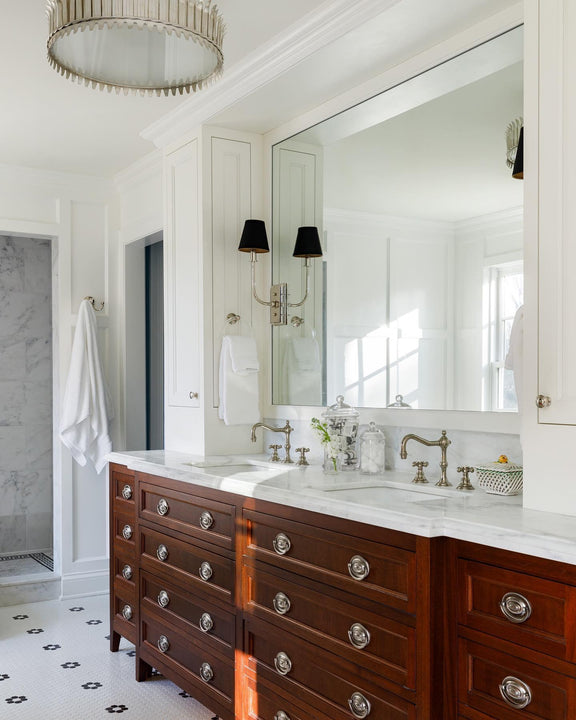 Leslie 21" Semi - Flush, a premium Flush Mount light by Visual Comfort & Co. Close - up image of its design.