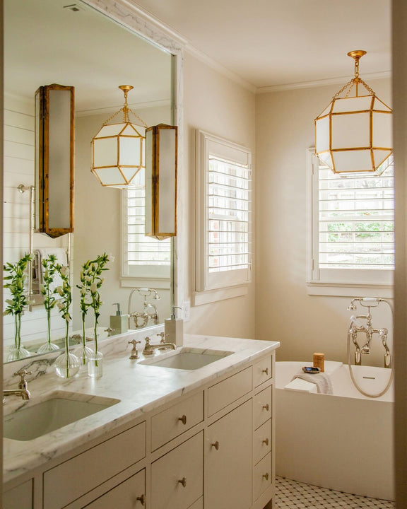 Morris Small Lantern, a premium Lantern light by Visual Comfort & Co. Close - up image of its design.