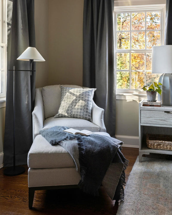 Hackney Bridge Arm Floor Lamp, a premium Decorative light by Visual Comfort & Co. Close - up image of its design.