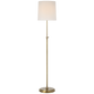 Bryant 52" Adjustable Cordless Floor Lamp - Hand-Rubbed Antique Brass / Linen