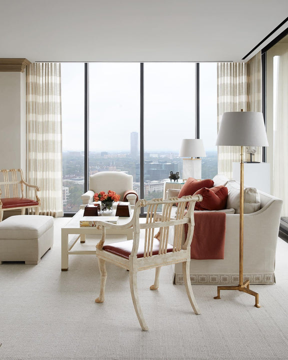 Parish Floor Lamp, a premium Decorative light by Visual Comfort & Co. Close - up image of its design.