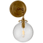 Katie Small Globe Sconce, a premium Bath light by Visual Comfort & Co. Close - up image of its design.