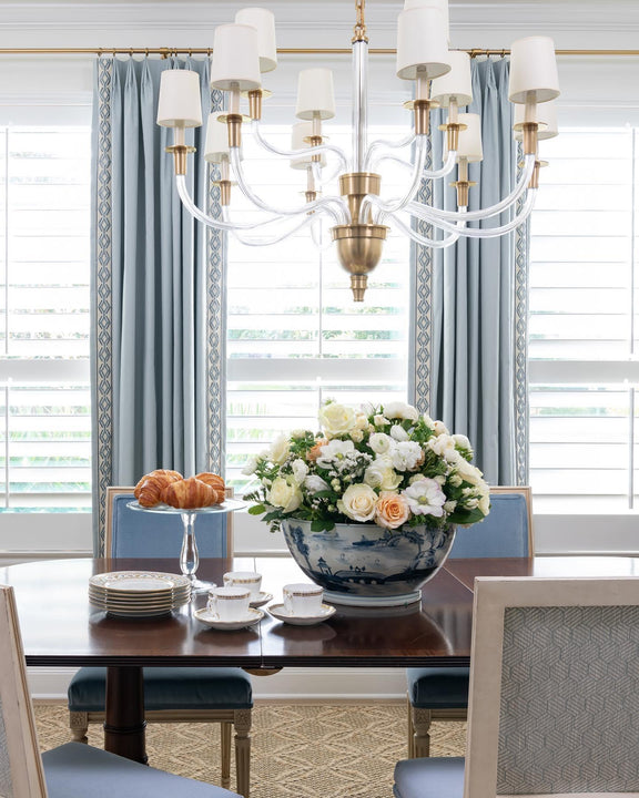 Vivian Large Two - Tier Chandelier, a premium Chandelier light by Visual Comfort & Co. Close - up image of its design.