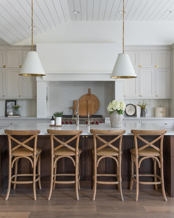 Goodman Medium Hanging Light, a premium Pendant light by Visual Comfort & Co. Close - up image of its design.