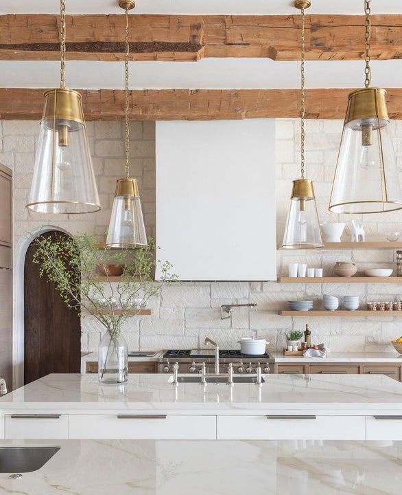 Robinson Large Pendant, a premium Pendant light by Visual Comfort & Co. Close - up image of its design.