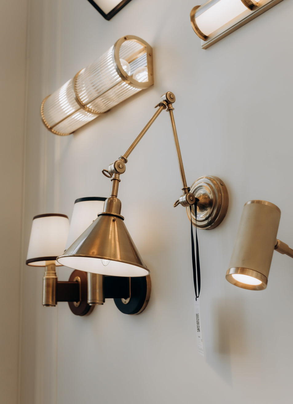 Anette Library Light, a premium Functional light by Visual Comfort & Co. Close - up image of its design.