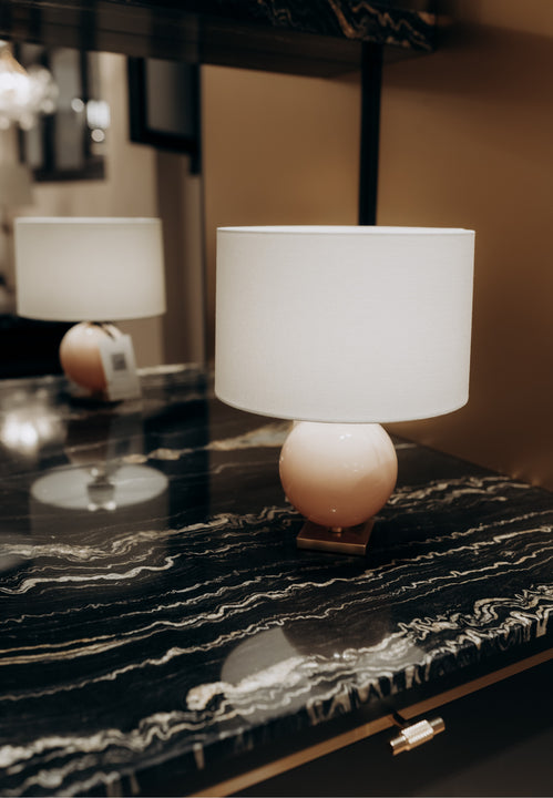 Elsie 12" Cordless Accent Lamp, a premium Cordless & Rechargeable light by Visual Comfort & Co. Close - up image of its design.