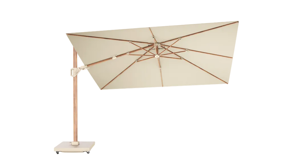 Challenger T2 Premium Free-arm Parasol 260x350 and PLATINUM Base in-ground Concrete