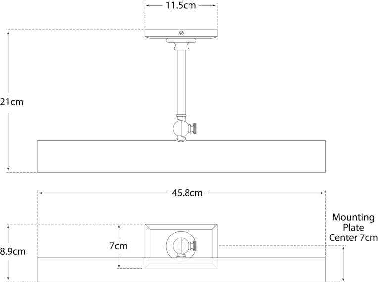 18" Cabinet Maker's Picture Light Blueprint