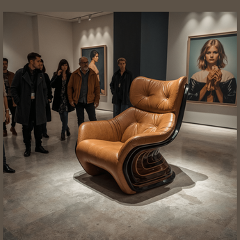 Maroon Clase Armchair, a premium light by Icon Home. Close - up image of its design.