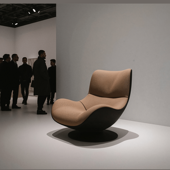 Maroon Luna Armchair, a premium light by Icon Home. Close - up image of its design.