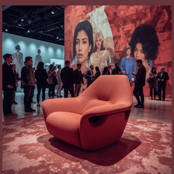 Maroon Versus Armchair, a premium light by Icon Home. Close - up image of its design.