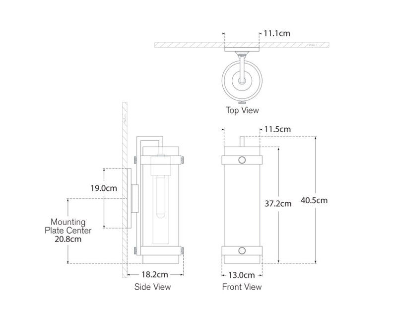 Kears Small Bracketed Wall Light Blueprint