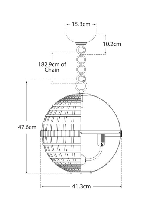 Lampadario grande Bonnington Progetto