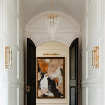 Lorelei Small Waterfall Chandelier, a premium Chandelier light by Visual Comfort & Co. Close - up image of its design.