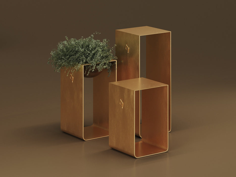 Jungle End Table & Flower Stand