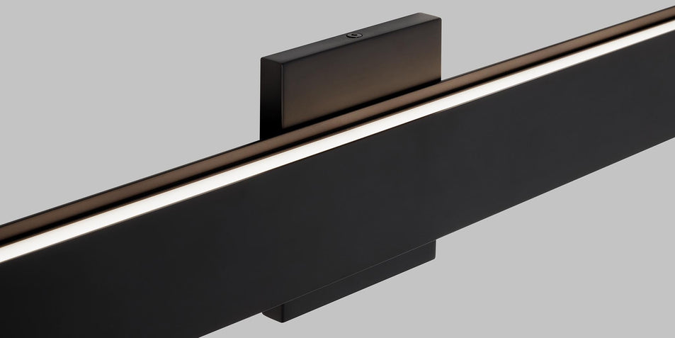 Bau 24" Bath Sconce in Nightshade Black