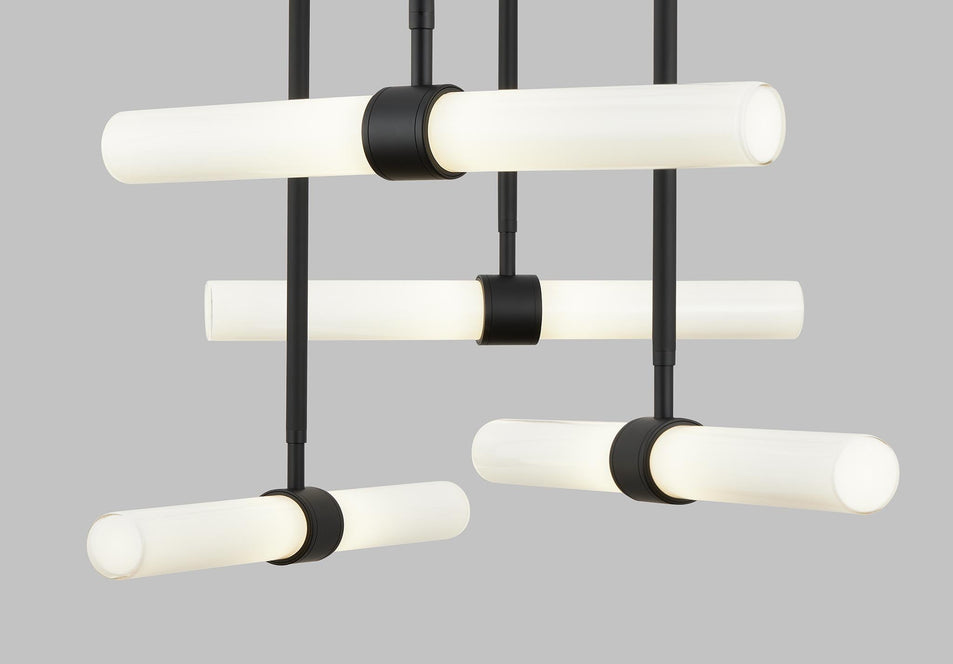 Calumn 6-Light Chandelier in Nightshade Black