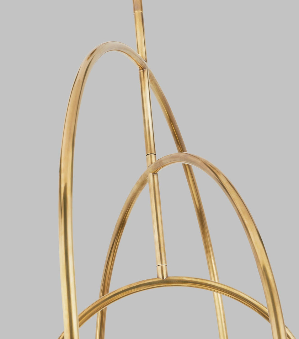 Calumn 6-Light Chandelier in Natural Brass