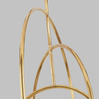 Calumn 6-Light Chandelier in Natural Brass